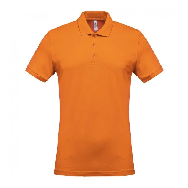 Polo piqué manches courtes homme Kariban orange