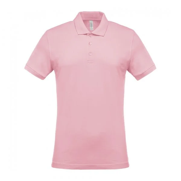 Polo piqué manches courtes homme Kariban rose pale