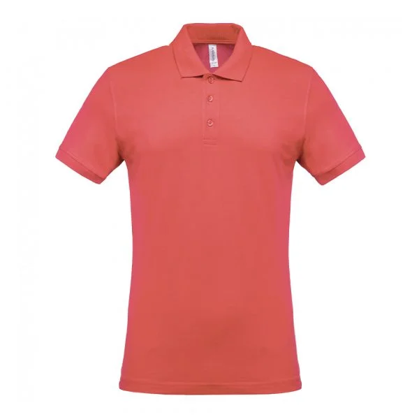 Polo piqué manches courtes homme Kariban true coral