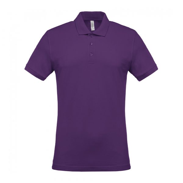 Polo piqué manches courtes homme Kariban violet