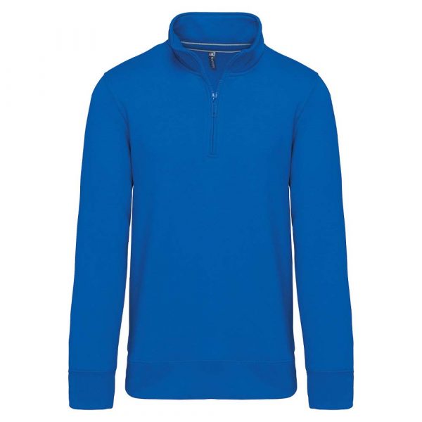 Sweat-shirt col zippé Kariban bleu