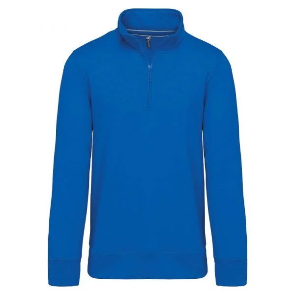 Sweat-shirt col zippé Kariban bleu