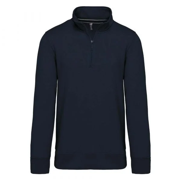 Sweat-shirt col zippé Kariban marine