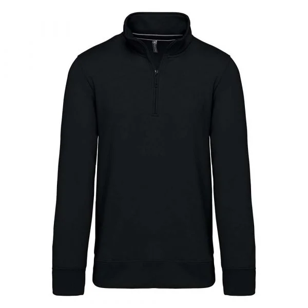 Sweat-shirt col zippé Kariban noir