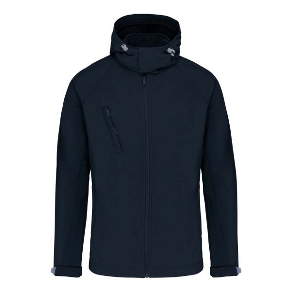 Veste softshell à capuche amovible Kariban marine