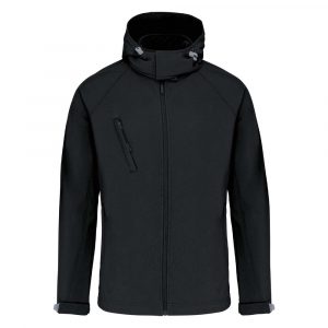 Veste softshell à capuche amovible Kariban noir