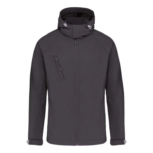 Veste softshell à capuche amovible Kariban gris