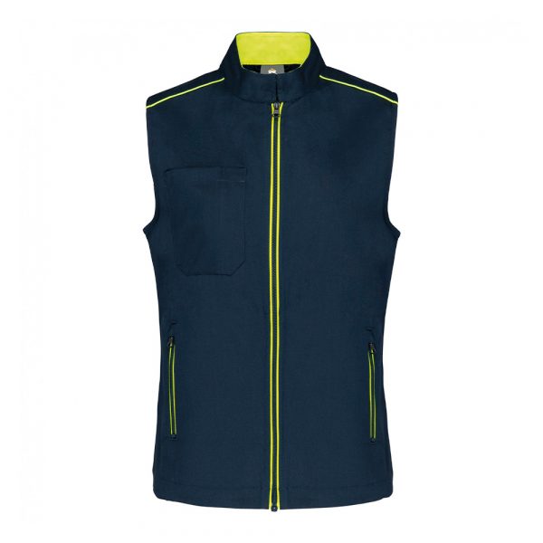 Gilet DayToDay femme navy fluorescent yellow