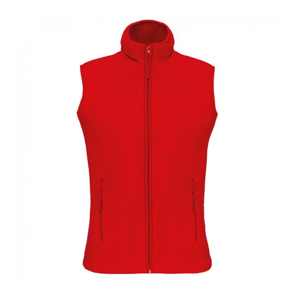 Gilet micropolaire femme Kariban Mélodie rouge