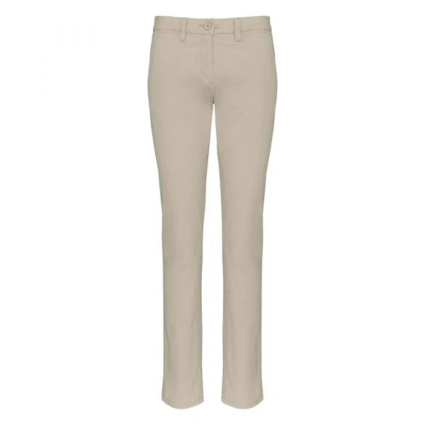Pantalon chino femme Kariban beige