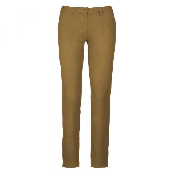 Pantalon chino femme Kariban camel