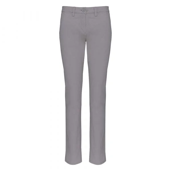 Pantalon chino femme Kariban gris