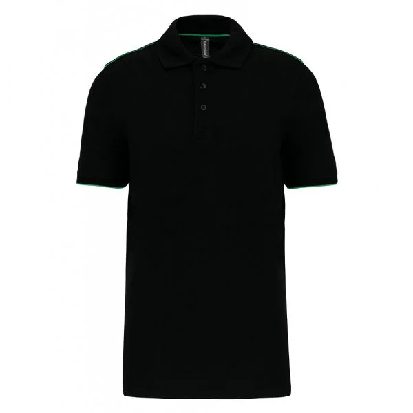 polo-daytoday-contraste-manches-courtes-homme-black-kelly-green Polo DayToDay contrasté manches courtes homme black kelly green