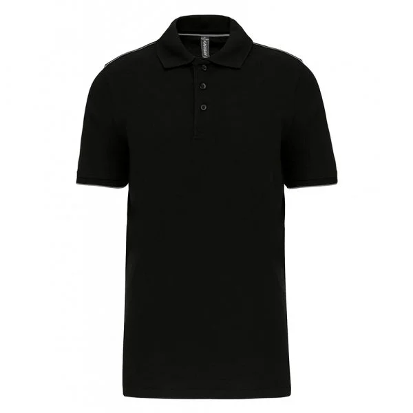 polo-daytoday-contraste-manches-courtes-homme-black-silver Polo DayToDay contrasté manches courtes homme black silver
