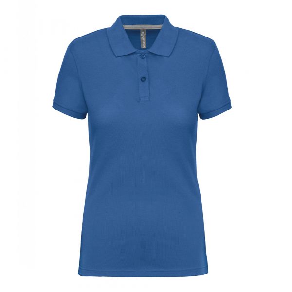 Polo manches courtes femme bleu roi