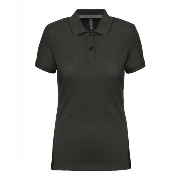 Polo manches courtes femme noir