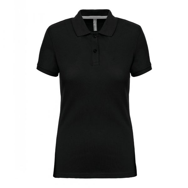 Polo manches courtes femme noir