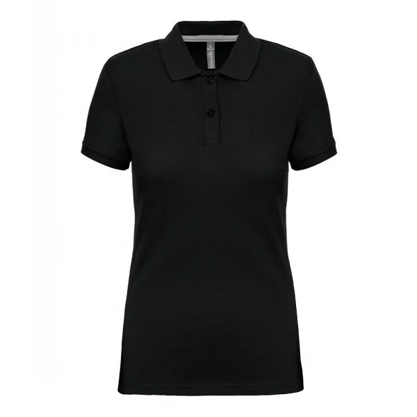 Polo manches courtes femme noir