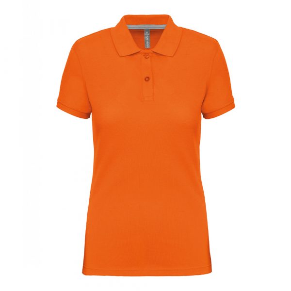 Polo manches courtes femme orange