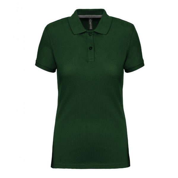 Polo manches courtes femme vert