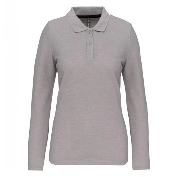 polo-manches-longues-femme-gris-oxford Polo manches longues femme gris oxford