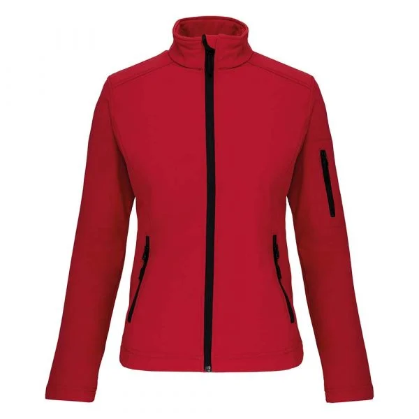 Veste softshell femme Kariban rouge