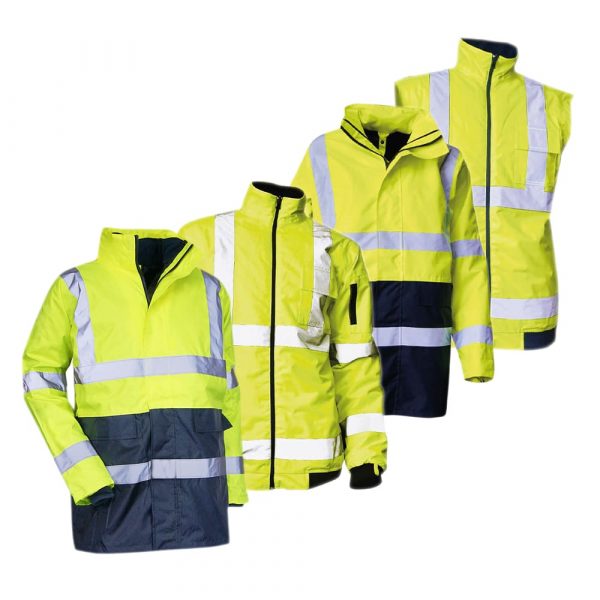 Kit de parkas haute-visibilité LMA PREVENTION version jaune 1