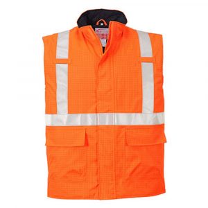 Bodywarmer PORTWEST Hi-Vis Bizflame antistatique et FR orange