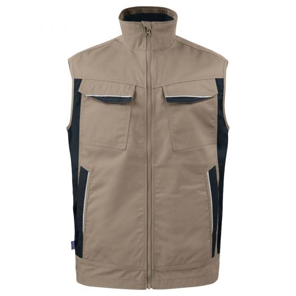 GILET CONTRASTÉ PRIO beige