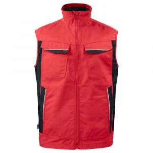 GILET CONTRASTÉ PRIO rouge