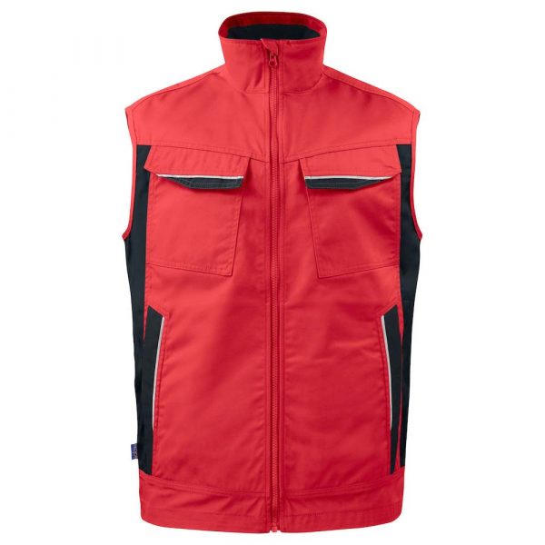 GILET CONTRASTÉ PRIO rouge