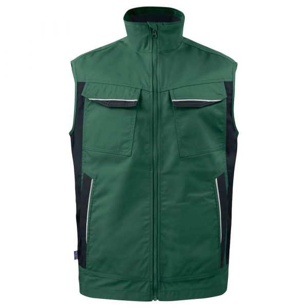 GILET CONTRASTÉ PRIO vert foret