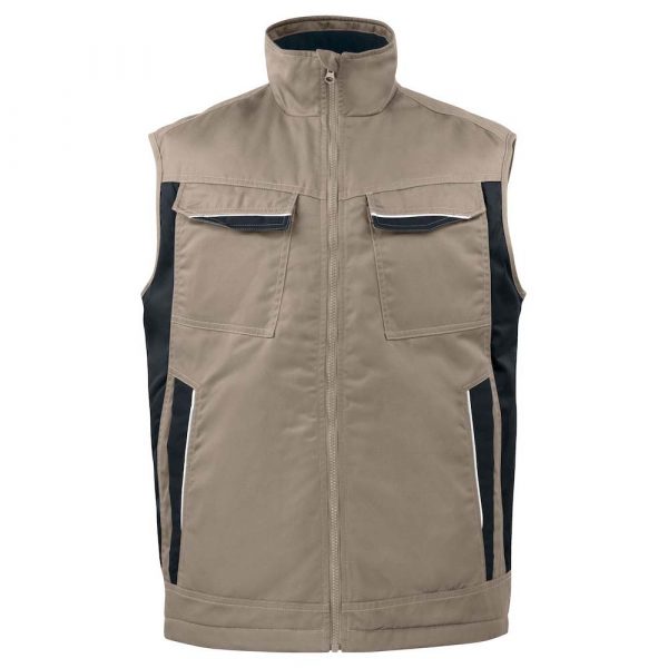 GILET DOUBLÉ CONTRASTÉ PRIO beige