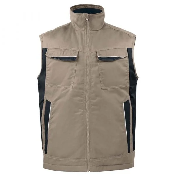 GILET DOUBLÉ CONTRASTÉ PRIO beige