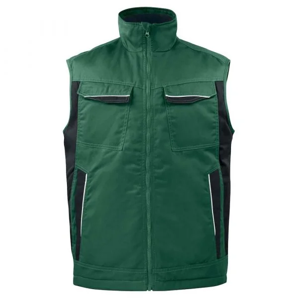 GILET DOUBLÉ CONTRASTÉ PRIO vert foret