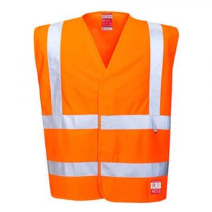 Gilet PORTWEST HV antistatique et flamme résistant orange