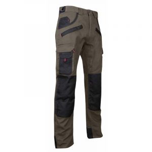 Pantalon bicolore avec poches genouillères LMA TOURBE