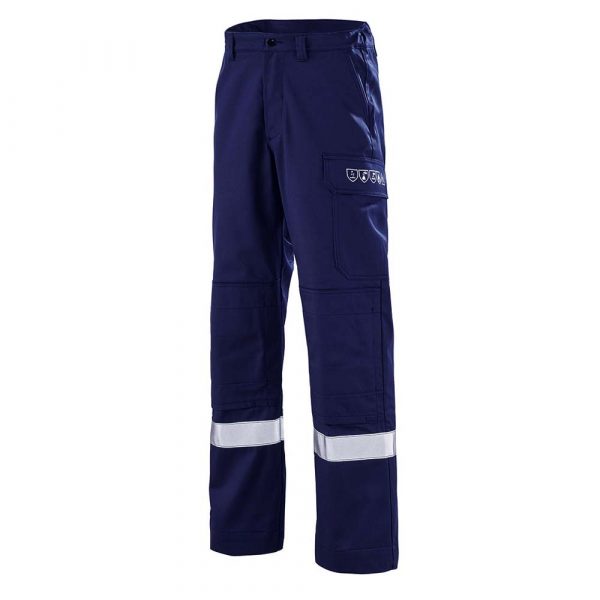 PANTALON CEPOVETT ATEX REFLECT 350 AVEC POCHES GENOUX bleu bugatti