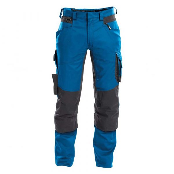 Pantalon de travail DASSY avec stretch et poches genoux DYNAX bleu