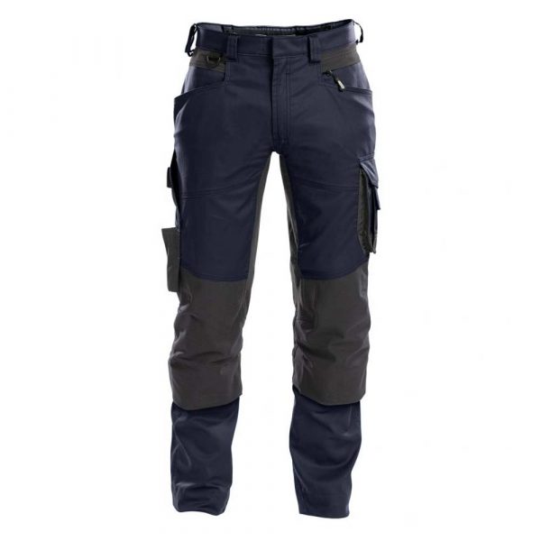 Pantalon de travail DASSY avec stretch et poches genoux DYNAX bleu nuit