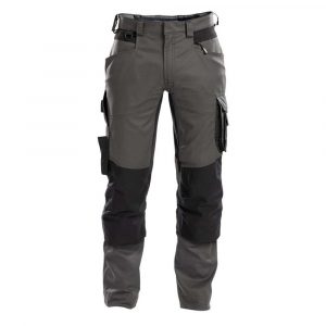Pantalon de travail DASSY avec stretch et poches genoux DYNAX gris