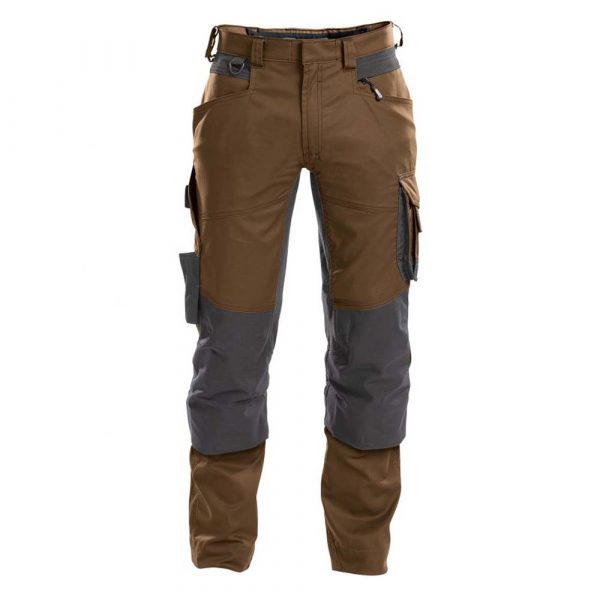 Pantalon de travail DASSY avec stretch et poches genoux DYNAX marron
