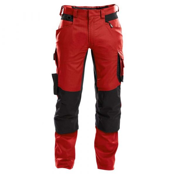 Pantalon de travail DASSY avec stretch et poches genoux DYNAX rouge