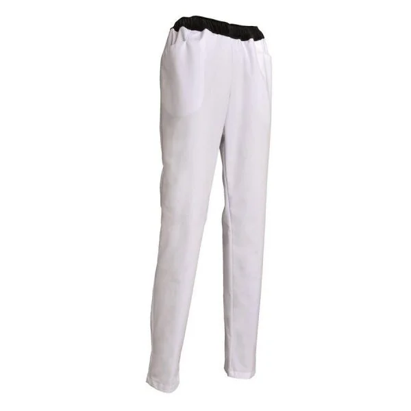 pantalon-mixte-eli-blanc Pantalon SNV Eli poly-coton blanc