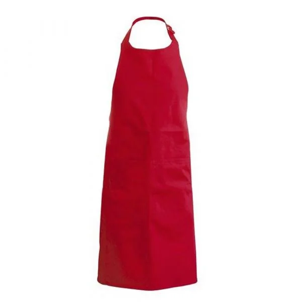 tablier-kariban-coton-avec-poche-rouge Tablier KARIBAN coton avec poche rouge