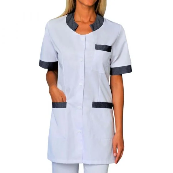 tunique-pour-femme-snv-marthe-manches-courtes-blanc Tunique pour femme SNV MARTHE Manches courtes blanc