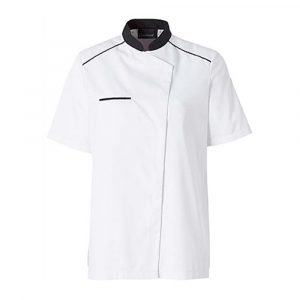 Veste de cuisine MOLINEL Néospirit Femme manches courtes blanc noir