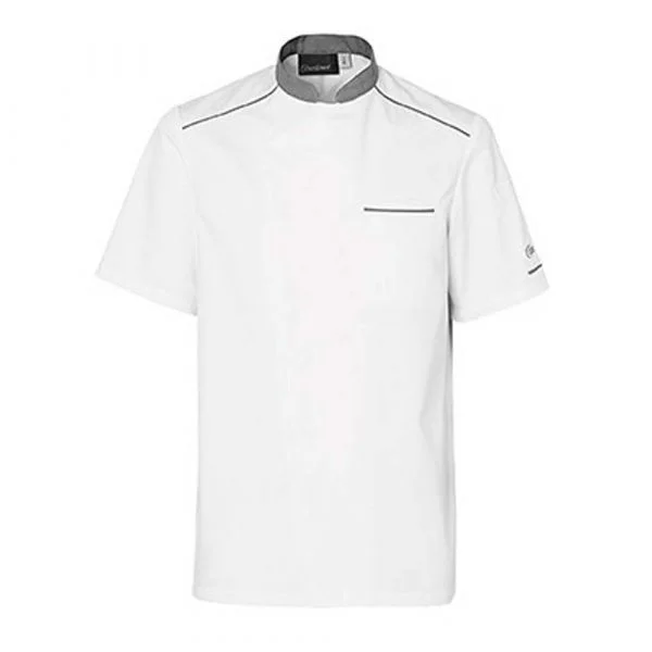 veste-de-cuisine-molinel-neospirit-homme-manches-courtes-blanc-gris Veste de cuisine MOLINEL Néospirit Homme manches courtes blanc gris