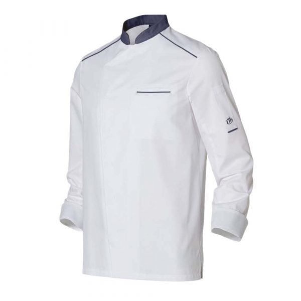 Veste de cuisine MOLINEL Néospirit Homme manches longues blanc/bleu