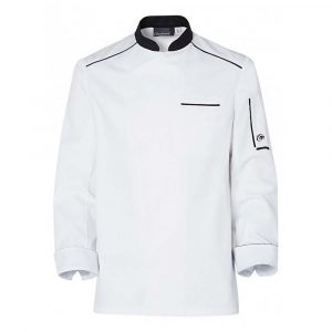 Veste de cuisine MOLINEL Néospirit Homme manches longues blanc/noir